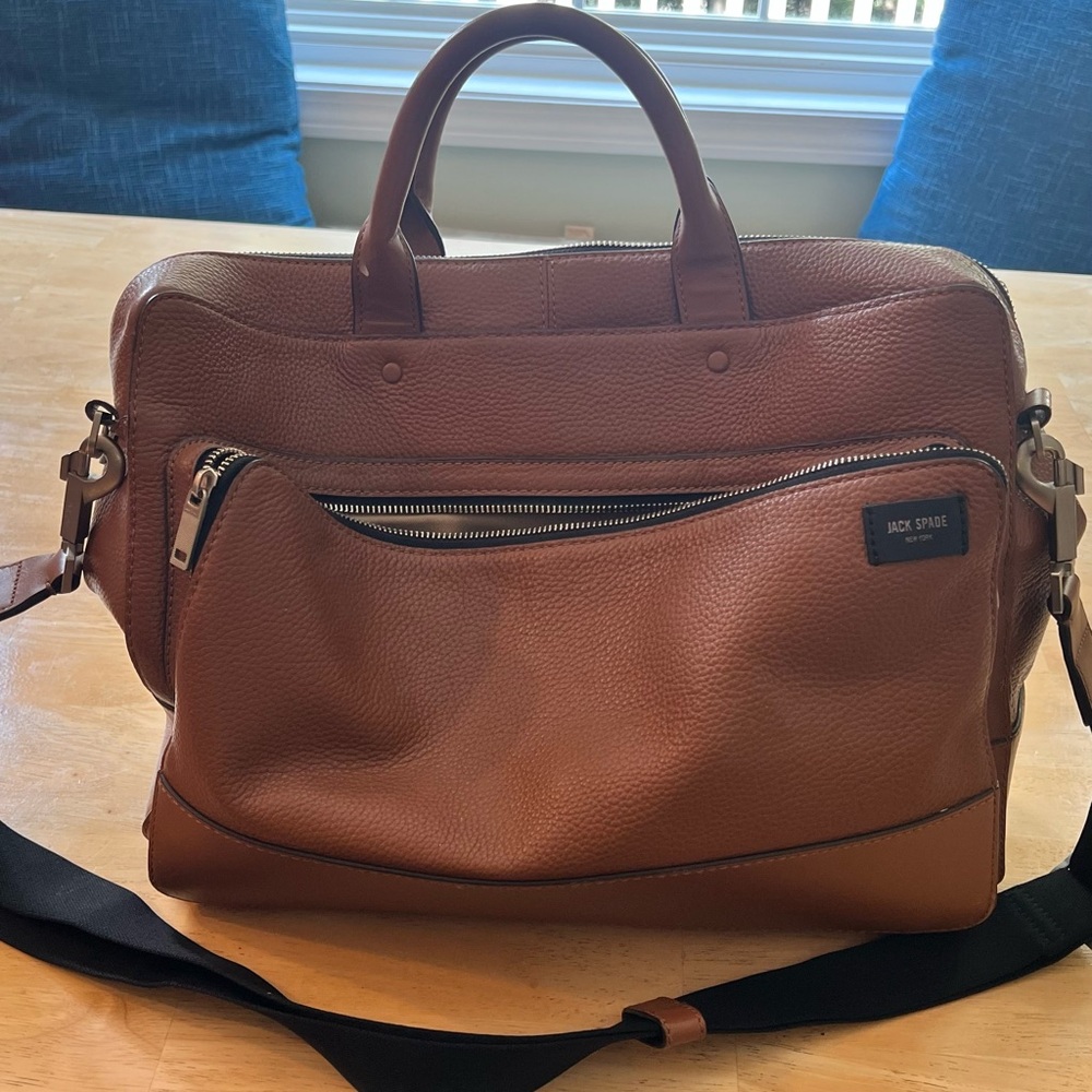 Jack Spade Tan Leather Briefcase